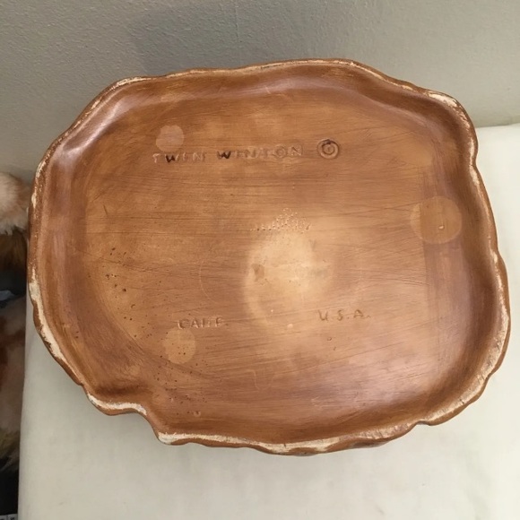 Twin Winton Squirrel And Deer Cookie Jar Brown Made In California USA - Picture 9 of 16